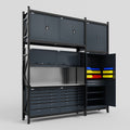 M21 Modular Work Bench - H3100mm x W2880mm | Stainless WBT | Dark Grey