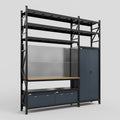 M21 Modular Work Bench with Shelves - H3100mm x W2880mm | MDF WBT | Dark Grey