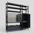 M21 Modular Work Bench with Shelves - H3100mm x W2880mm | MDF WBT | Dark Grey
