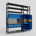 M21 Modular Work Bench with Shelves - H3100mm x W2880mm | MDF WBT | Blue