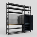 M21 Modular Work Bench with Shelves - H3100mm x W2880mm | MDF WBT | Dark Grey