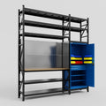 M21 Modular Work Bench with Shelves - H3100mm x W2880mm | MDF WBT | Blue