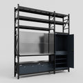 M21 Modular Work Bench with Shelves - H3100mm x W2880mm | Stainless WBT | Dark Grey
