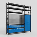 M21 Modular Work Bench with Shelves - H3100mm x W2880mm