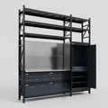 M21 Modular Work Bench with Shelves - H3100mm x W2880mm | Stainless WBT | Dark Grey