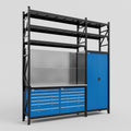 M21 Modular Work Bench with Shelves - H3100mm x W2880mm