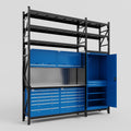 M21 Modular Work Bench with Shelves - H3100mm x W2880mm