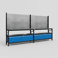 M22 Modular Work Bench - H2100mm x W3780mm | Laminate WBT | Blue