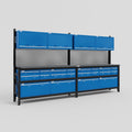 M22 Modular Work Bench - H2100mm x W3780mm | Laminate WBT | Blue