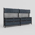 M22 Modular Work Bench - H2100mm x W3780mm | Laminate WBT | Dark Grey