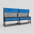 M22 Modular Work Bench - H2100mm x W3780mm | Laminate WBT | Blue