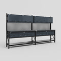 M22 Modular Work Bench - H2100mm x W3780mm | Laminate WBT | Dark Grey
