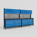 M22 Modular Work Bench - H2100mm x W3780mm | Laminate WBT | Blue