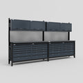 M22 Modular Work Bench - H2100mm x W3780mm | Laminate WBT | Dark Grey