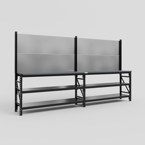 M22 Modular Work Bench - H2100mm x W3780mm | Laminate WBT | Blue