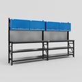 M22 Modular Work Bench - H2100mm x W3780mm | Laminate WBT | Blue
