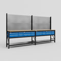 M22 Modular Work Bench - H2100mm x W3780mm | MDF WBT | Blue
