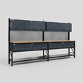M22 Modular Work Bench - H2100mm x W3780mm | MDF WBT | Dark Grey