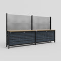 M22 Modular Work Bench - H2100mm x W3780mm | MDF WBT | Dark Grey