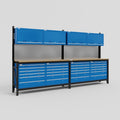 M22 Modular Work Bench - H2100mm x W3780mm | MDF WBT | Blue