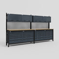 M22 Modular Work Bench - H2100mm x W3780mm | MDF WBT | Dark Grey