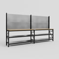 M22 Modular Work Bench - H2100mm x W3780mm | MDF WBT | Blue