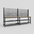 M22 Modular Work Bench - H2100mm x W3780mm | MDF WBT | Blue