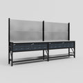 M22 Modular Work Bench - H2100mm x W3780mm | Stainless WBT | Dark Grey