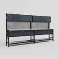 M22 Modular Work Bench - H2100mm x W3780mm | Stainless WBT | Dark Grey
