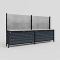 M22 Modular Work Bench - H2100mm x W3780mm | Stainless WBT | Dark Grey
