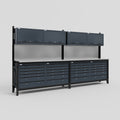 M22 Modular Work Bench - H2100mm x W3780mm | Stainless WBT | Dark Grey