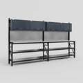 M22 Modular Work Bench - H2100mm x W3780mm | Stainless WBT | Dark Grey