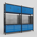 M22 Modular Work Bench - H3100mm x W3780mm | Laminate WBT | Blue
