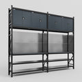 M22 Modular Work Bench - H3100mm x W3780mm | Laminate WBT | Dark Grey