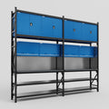 M22 Modular Work Bench - H3100mm x W3780mm | Laminate WBT | Blue