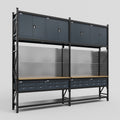 M22 Modular Work Bench - H3100mm x W3780mm | MDF WBT | Dark Grey