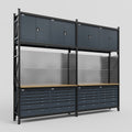 M22 Modular Work Bench - H3100mm x W3780mm | MDF WBT | Dark Grey