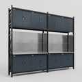 M22 Modular Work Bench - H3100mm x W3780mm | Stainless WBT | Dark Grey