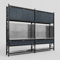 M22 Modular Work Bench - H3100mm x W3780mm | Stainless WBT | Dark Grey