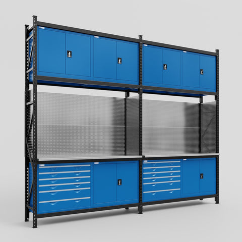 M22-3C Modular Work Bench - H3100mm x W3780mm