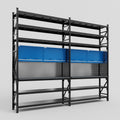 M22 Modular Work Bench with Shelves - H3100mm x W3780mm | Laminate WBT | Blue