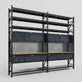 M22 Modular Work Bench with Shelves - H3100mm x W3780mm | MDF WBT | Dark Grey
