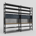 M22 Modular Work Bench with Shelves - H3100mm x W3780mm | MDF WBT | Dark Grey