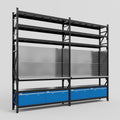 M22 Modular Work Bench with Shelves - H3100mm x W3780mm