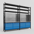 M22 Modular Work Bench with Shelves - H3100mm x W3780mm