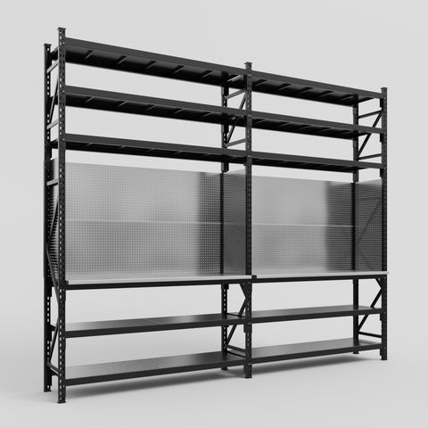 M22 Modular Work Bench with Shelves - H3100mm x W3780mm