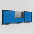 M222 Modular Work Bench - H2100mm x W5640mm | Laminate WBT | Blue