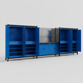 M222 Modular Work Bench - H2100mm x W5640mm | Laminate WBT | Blue