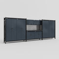 M222 Modular Work Bench - H2100mm x W5640mm | Laminate WBT | Dark Grey