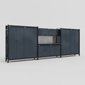 M222 Modular Work Bench - H2100mm x W5640mm | Laminate WBT | Dark Grey